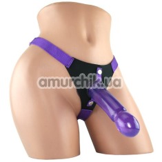 Страпон Climax Purple Ice Dong & Harness Set, фиолетовый - Фото №1