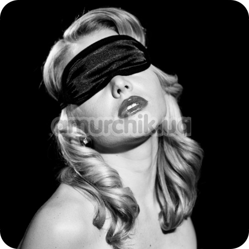 Маска на глаза Sex & Mischief Satin Black Blindfold, черная