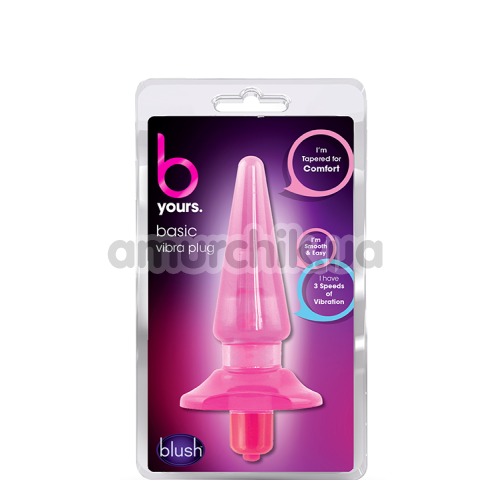 Анальная пробка B Yours Basic Vibra Plug, розовая