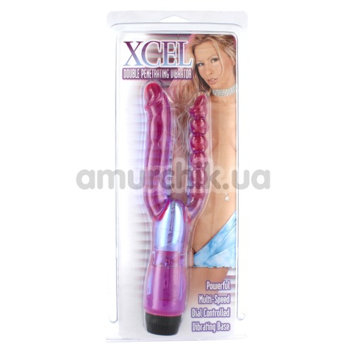 Анально-вагинальный вибратор Xcel Double Penetrating Vibrator, фиолетовый
