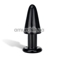Анальная пробка Intruder Black Glass Butt Plug - Фото №1