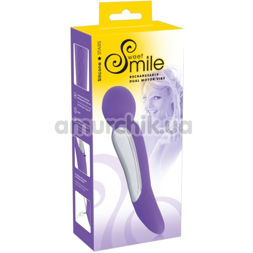 Універсальний масажер Smile Rechargeable Dual Motors Vibe, фіолетовий