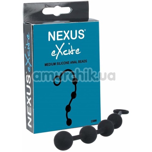 Анальная цепочка Nexus Excite Medium Anal Beads, черная