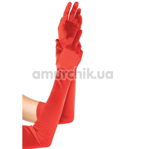 Перчатки Leg Avenue Extra Long Opera Length Satin Gloves, красные