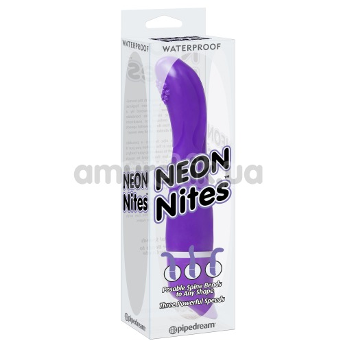 Вібратор для точки G Neon Nites з пухирцями, фіолетовий
