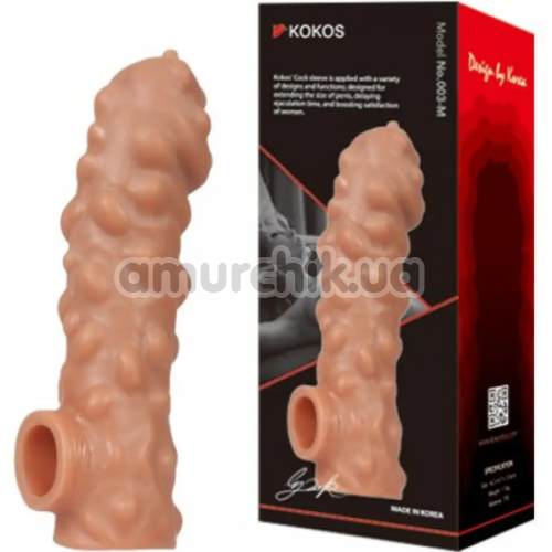 Насадка на пенис Kokos Cock Sleeve CS 003-L, телесная