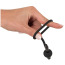 Уретральная вставка с кольцом для головки и вибрацией Penis Plug With A Glans Ring 3.5 & Vibration, черная - Фото №4