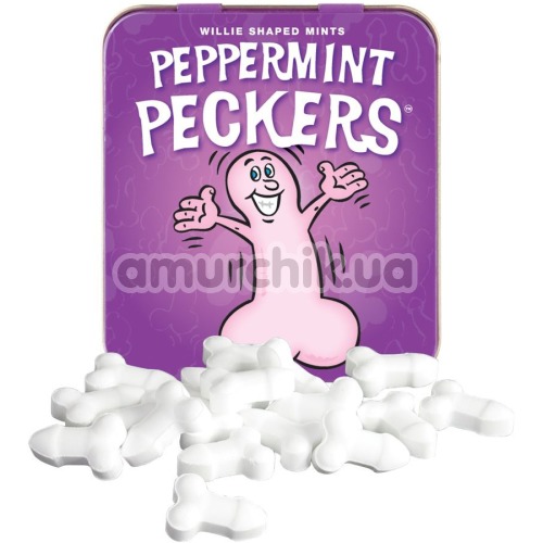 Конфеты без сахара Peppermint Peckers, мятные - Фото №1
