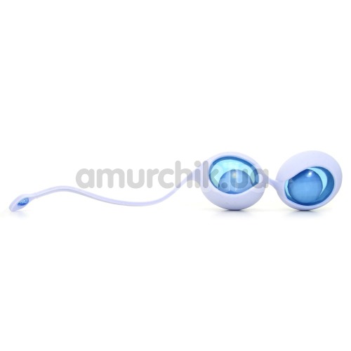 Вагінальні кульки OVO L1, біло-блакитні