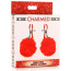 Затискачі для сосків з помпонами Charmed Pom Pom Nipple Clamps, червоні - Фото №9