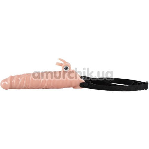 Насадка на пеніс з вібрацією Extension Strap On, тілесна