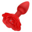 Анальна пробка з вібрацією і ротацією Boss Series Rotating Butt Plug Flower, червона - Фото №2