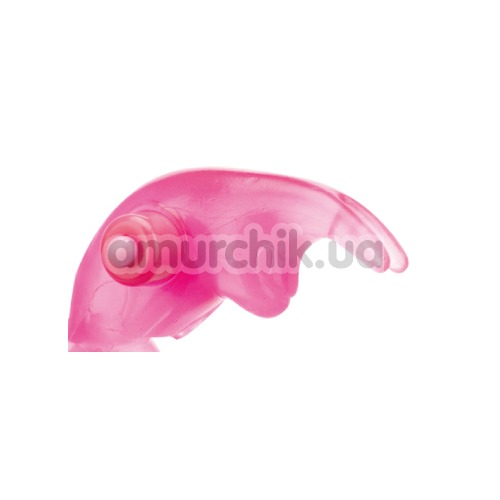 Виброкольцо с анальным стимулятором Ravishing Butt Tail, розовое