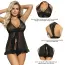 Комплект Star Night Elegante Babydoll, черный: пеньюар + трусики-стринги - Фото №6