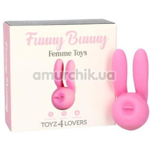 Кліторальний вібратор Femme Toys Funny Bunny, рожевий