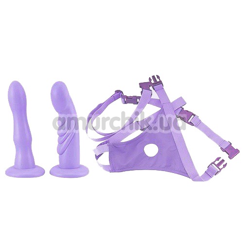 Страпон Twin Strap - On, фіолетовий