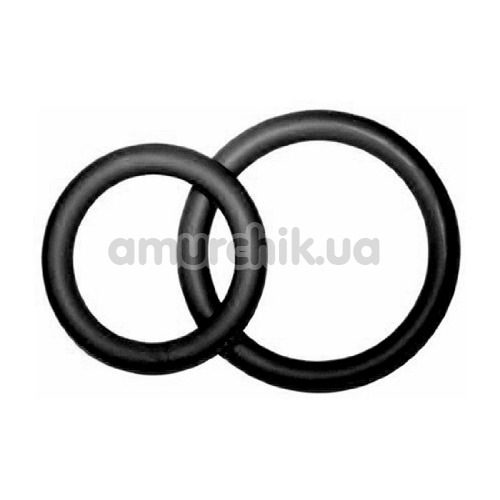 Набор из 2 эрекционных колец PotenzDuo Medium, черный - Фото №1