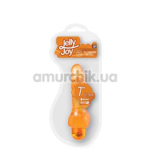 Вибратор Jelly Joy 20845, 17.5 см оранжевый