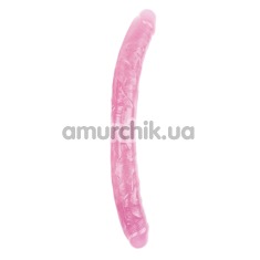 Двокінцевий фалоімітатор Hi-Rubber Born To Create Pleasure 18 Inch, рожевий - Фото №1