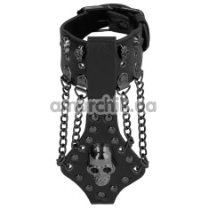 Прикраса на руку Skulls & Bones Skull Bracelet With Chains, чорна - Фото №1