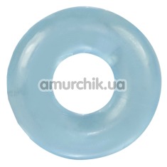 Эрекционное кольцо Stretchy Cockring, голубое - Фото №1