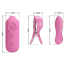 Затискачі для сосків з вібрацією та електростимуляцією Pretty Love Nipple Clips Romantic Wawe II, рожеві - Фото №8