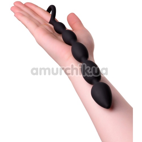 Анальний ланцюжок A-toys Anal Beads Medium, чорний