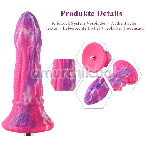 Фаллоимитатор-насадка Hismith Anal Toy For HiHismith Ophicone Silicone Dildo, розовый