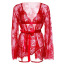 Комплект Leg Avenue All Romance Lace Teddy & Robe Set, красный: боди + пеньюар - Фото №6