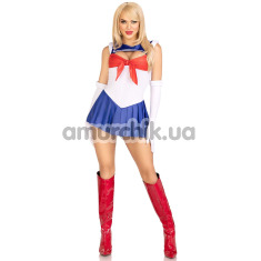 Костюм Сейлор Мун Leg Avenue Sexy Sailor, бело-синий: платье + перчатки - Фото №1