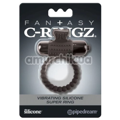 Виброкольцо Fantasy C-Ringz Vibrating Silicone Super Ring, черное
