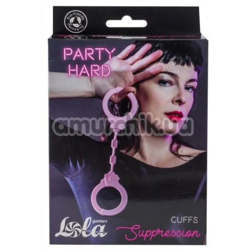 Фіксатори для рук Lola Games Party Hard Cuffs Suppression, рожеві