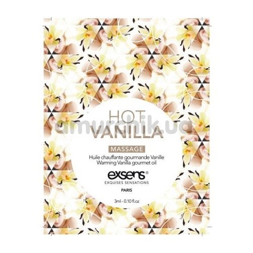 Масажна олія з зігріваючим ефектом Exsens Massage Hot Vanilla - ваніль, 3 мл