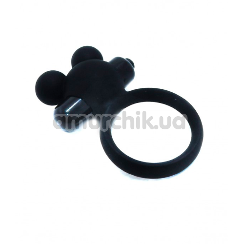 Ерекційне кільце з вібрацією Virgite Vibrating Ring E6, чорне