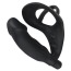 Виброкольцо со стимулятором простаты Black Velvets Ring & Vibro Plug, черное - Фото №3