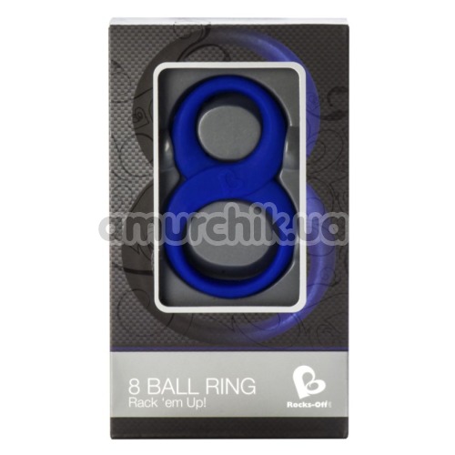 Ерекційне кільце Rocks-Off 8 Ball Ring, синє