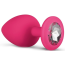 Набор анальных пробок с прозрачными кристаллами Luxe Bling Plugs Trainer Kit, розовый - Фото №4