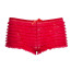Трусики-шортики Leg Avenue Micromesh Lace Ruffle Tanga Shorts, червоні - Фото №3