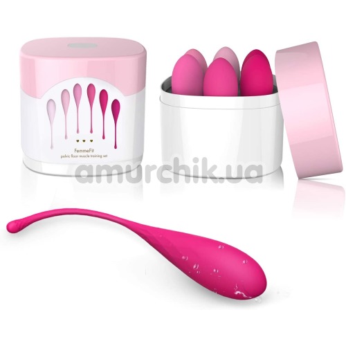 Набор вагинальных шариков FemmeFit Pelvic Muscle Training Set, розовый