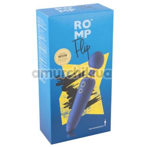 Универсальный вибромассажер Romp Flip, синий