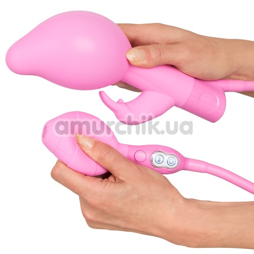 Вибратор Smile Inflatable Vibe Rosy Bunny, розовый