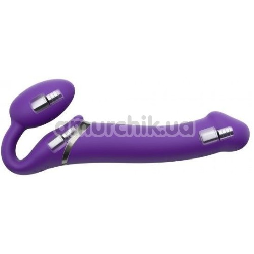 Безремневий страпон з вібрацією Strap-On-Me Vibrating Bendable Strap-On L, фіолетовий