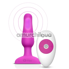 Анальная пробка с вибрацией B-Vibe Vibrating Novice Plug, розовая - Фото №1