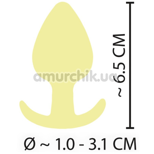 Анальная пробка Cuties Mini Butt Plug 556912, желтая