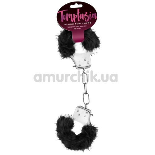Наручники Temptasia Plush Fur Cuffs, черные