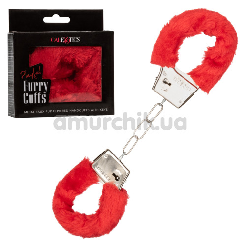 Наручники Playful Furry Cuffs, красные