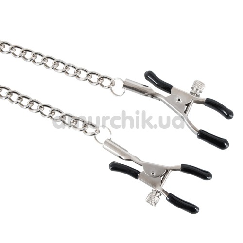 Зажимы для сосков и клитора Nipple and Clit Chain, серебряные