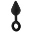 Анальная пробка Fantasstic XL Single Drop Plug With Ring, черная - Фото №1