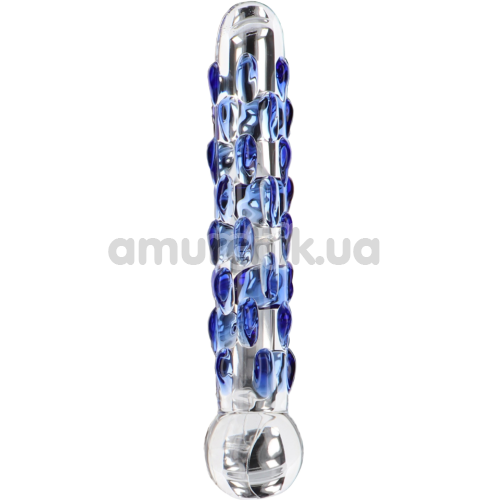 Фалоімітатор Glass Worxx Diamond Dazzler, блакитний - Фото №1