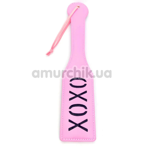 Шлепалка квадратная DS Fetish Paddle XOXО, розовая 